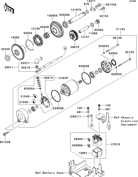 Starter motor Kawasaki ZX1400 ZX1400 Ninja ZX-14R