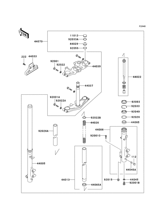 Вилка передней оси Kawasaki VN750 VN750 Vulcan 750