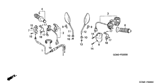 Cable/handle lever/switch Honda SZX50 SZX50 X8R-S