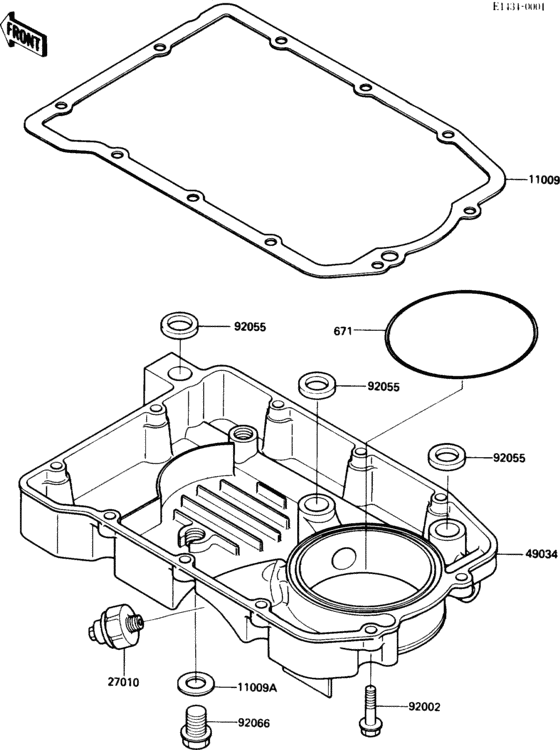 Масляный поддон Kawasaki ZX600 ZX600 GPX600R