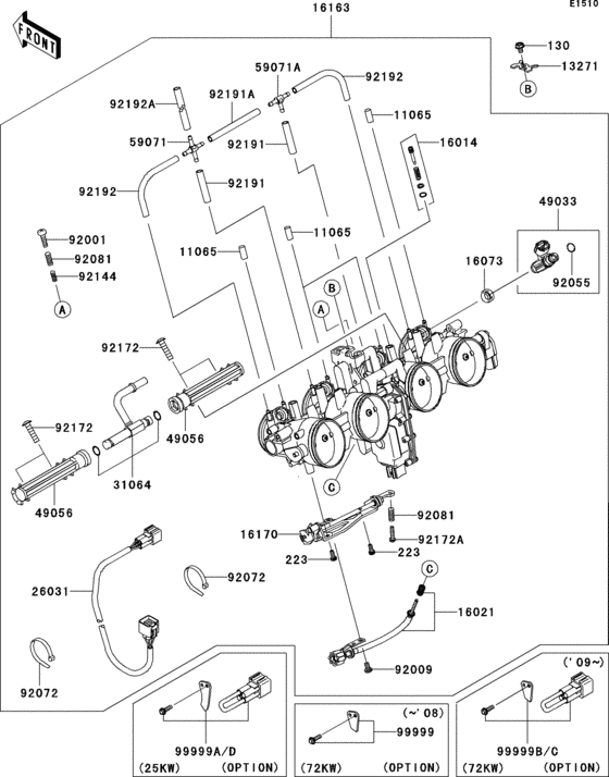 Throttle Kawasaki ZR750 ZR750 Z750