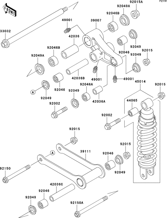 Suspension/shock absorber Kawasaki VN800 VN800 Vulcan 800 Drifter