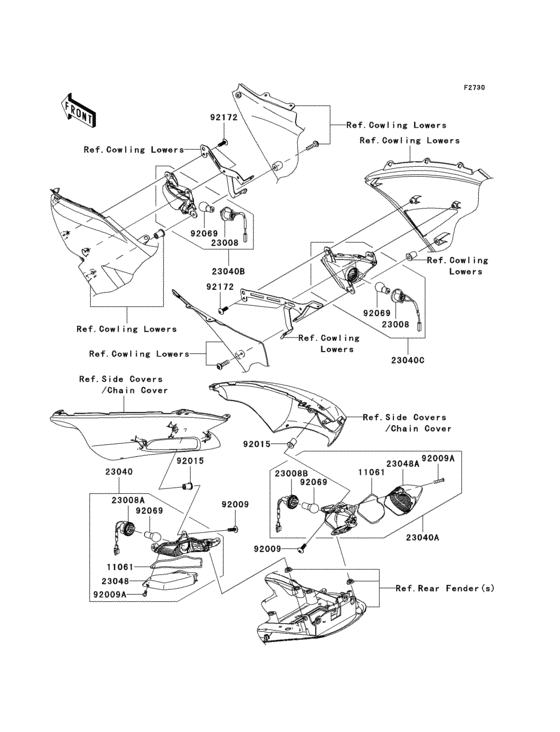 Поворотники Kawasaki ZX1400 ZX1400 Ninja ZX-14