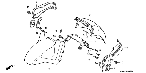 Переднее крыло Honda ST1100 ST1100 (ABS/ TCS) Pan-European