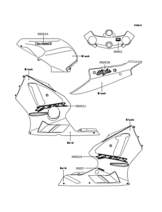 Наклейки Kawasaki ZX1200 ZX1200 Ninja ZX-12R