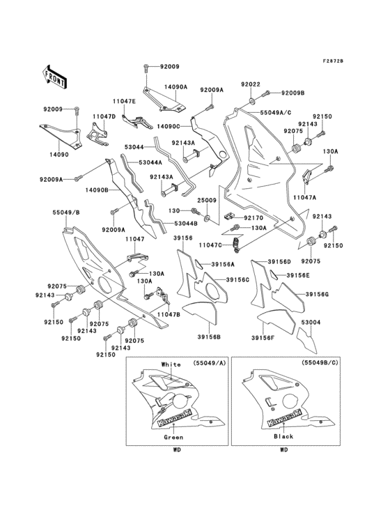 Cowling lowers(zx400-l8) Kawasaki ZX400 ZX400 ZXR400 Cowling lowers(zx400-l8) Kawasaki ZX400 ZX400 ZXR400