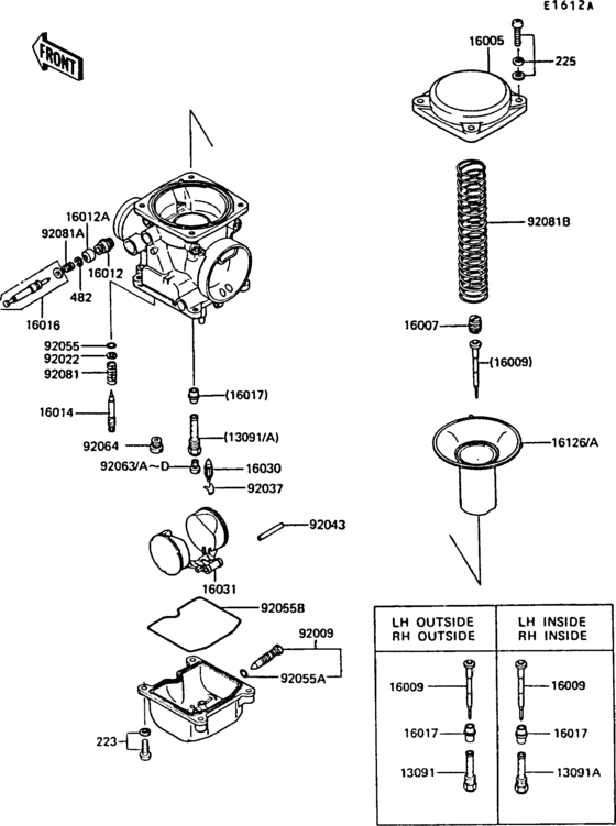 Carburetor parts(z550-g4/g5) Kawasaki Z550 Z550 GT550