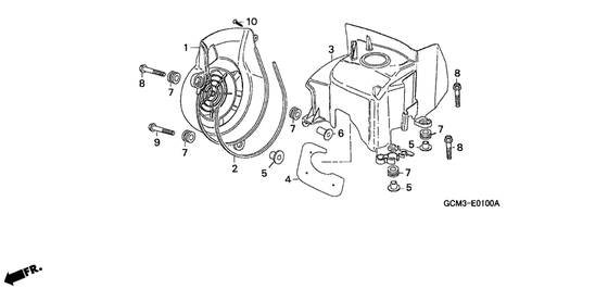 Fan cover/shroud Honda SZX50 SZX50 X8R-S