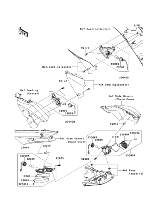 Поворотники Kawasaki ZX1400 ZX1400 Ninja ZX-14R ABS