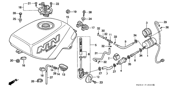 Топливный бак Honda NTV650 NTV650 Revere