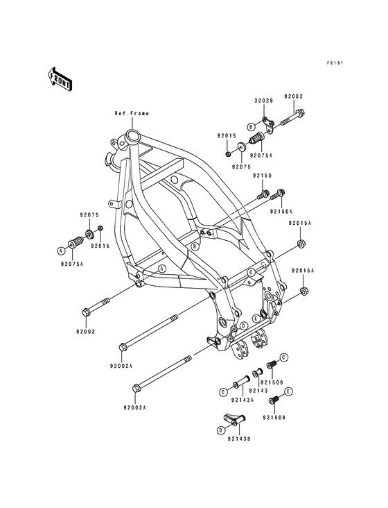 Полусборный остов Kawasaki ZX600 ZX600 Ninja ZX-6