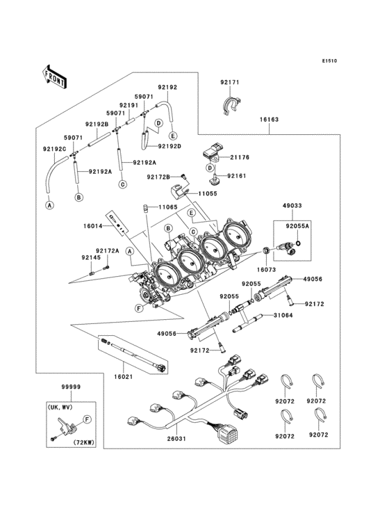Throttle Kawasaki ZX1000 ZX1000 Ninja ZX-10R