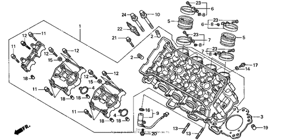Головка цилиндра Honda CBR900RR CBR900RR CBR929RR Fireblade