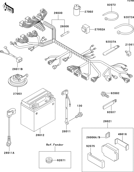 Electrical equipment Kawasaki ZX750 ZX750 Ninja ZX-7