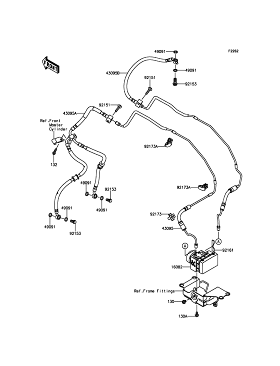 Brake Piping Kawasaki ZX1000 ZX1000 Ninja 1000 ABS