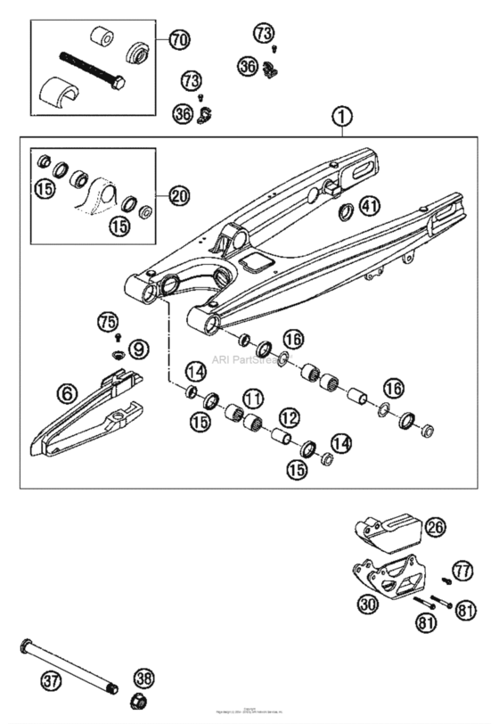 Swing Arm KTM 450 450 SMR Chassis 450 SMR