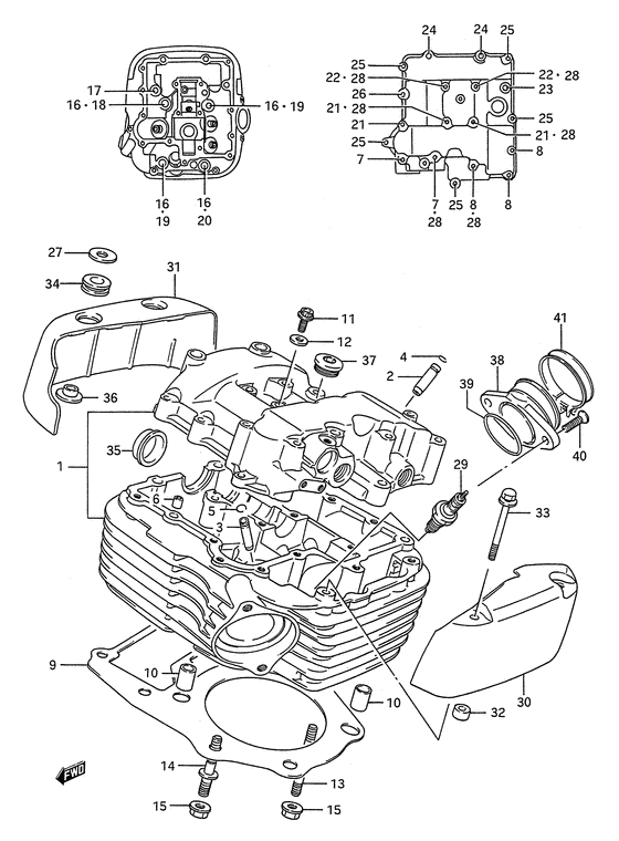 Головка цилиндра Suzuki VS1400 VS1400 Intruder 1400