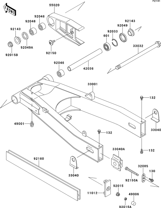 Swing arm Kawasaki ZX600 ZX600 ZZ-R600