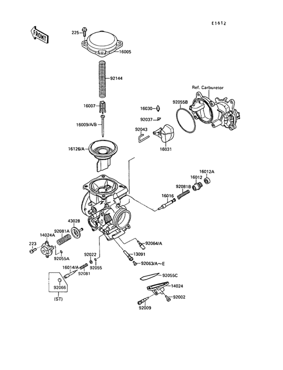 Carburetor parts(1/2) Kawasaki VN1500 VN1500 VN-15 SE
