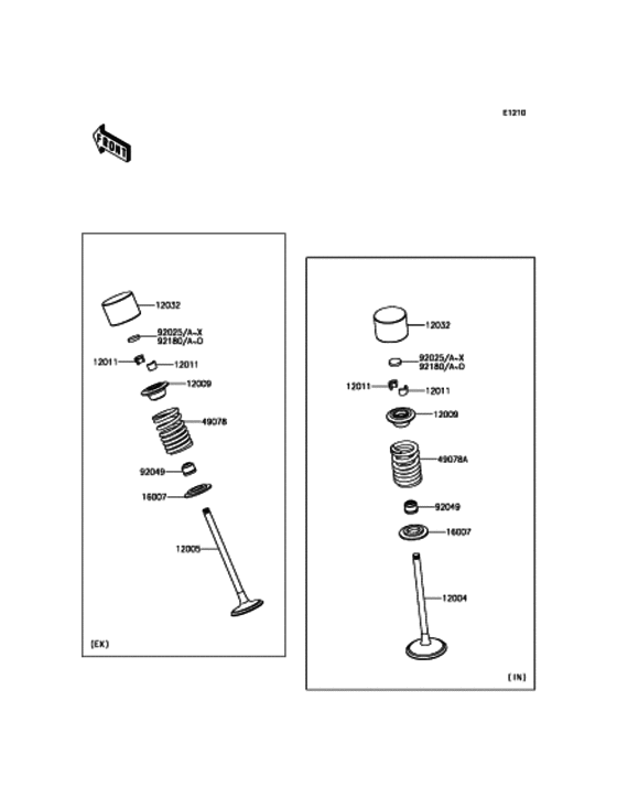 Valve(s)(2/2) Kawasaki ZX1400 ZX1400 Ninja ZX-14R ABS