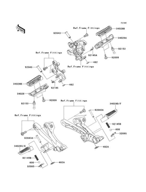 Подножки Kawasaki ZX1400 ZX1400 Ninja ZX-14R ABS