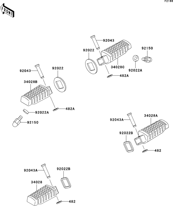 Подножки Kawasaki ER500 ER500 ER-5
