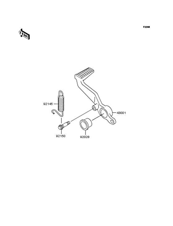 Brake pedal/torque link Kawasaki ZX900 ZX900 Ninja ZX-9R