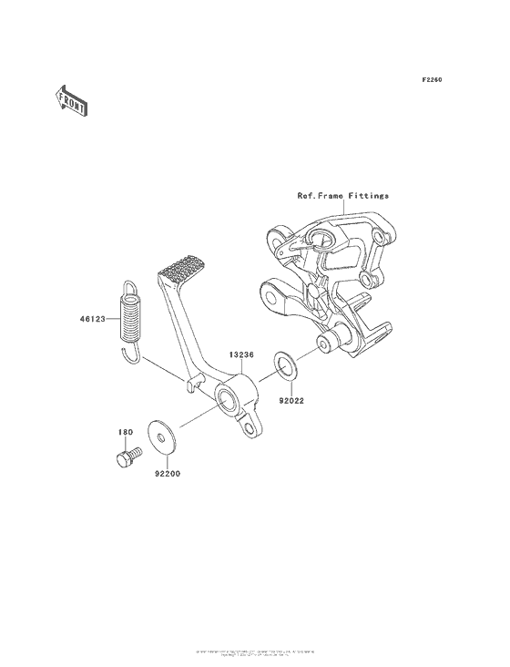 Brake Pedal/torque Link Kawasaki ZX1400 ZX1400 Ninja ZX-14R