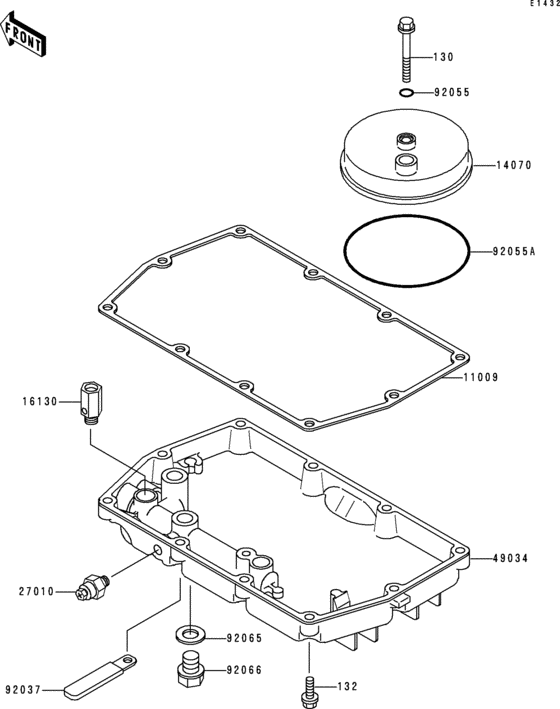 Масляный поддон Kawasaki ER500 ER500 ER-5