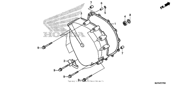 Clutch cover Honda GL1800 GL1800C Gold Wing Valkyrie