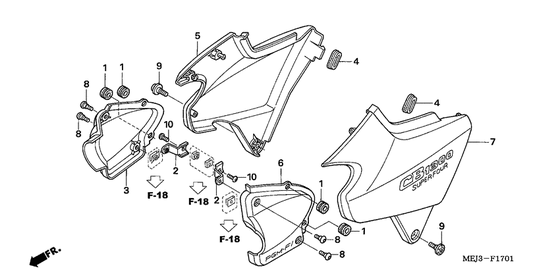 Боковой обтекатель Honda CB1300 CB1300S (ABS) Super Bol d'Or