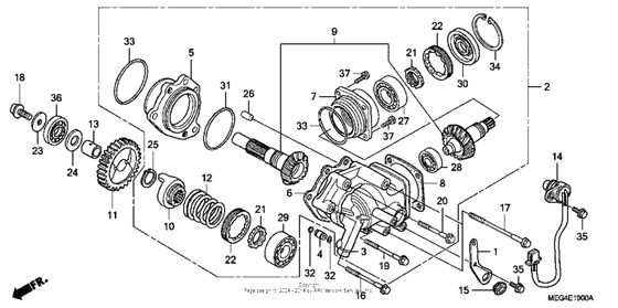 Промежуточная передача Honda VT750 VT750C Shadow Aero