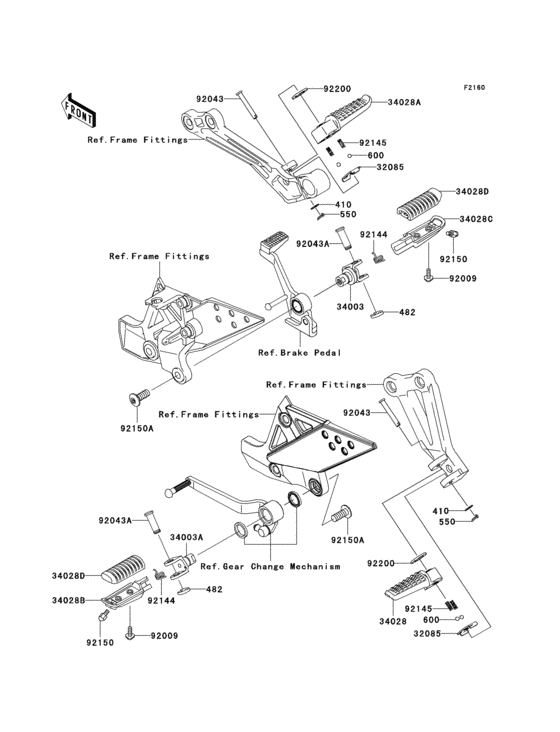 Подножки Kawasaki ZR750 ZR750 Z750