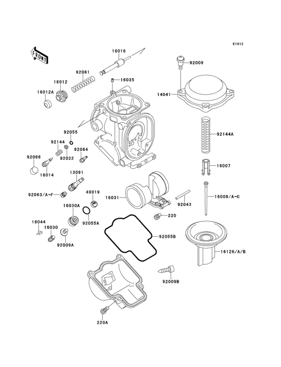 Carburetor parts(1/2) Kawasaki ZX750 ZX750 ZXR750
