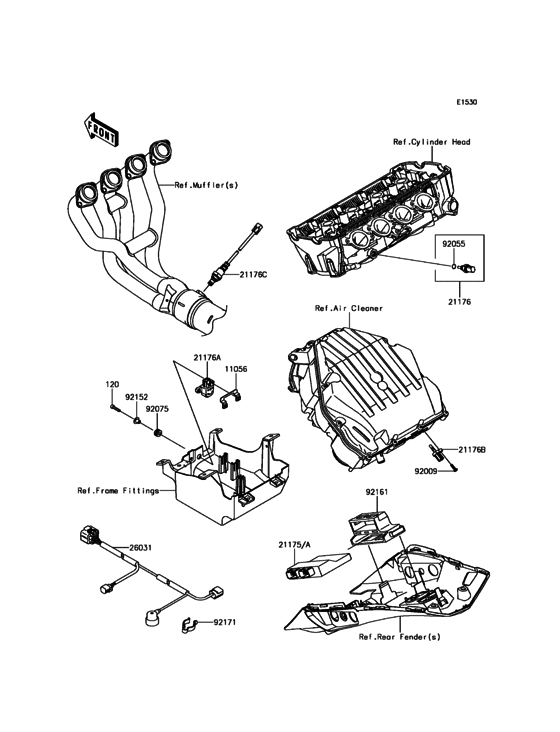 Fuel Injection Kawasaki ZX1000 ZX1000 Ninja 1000 ABS