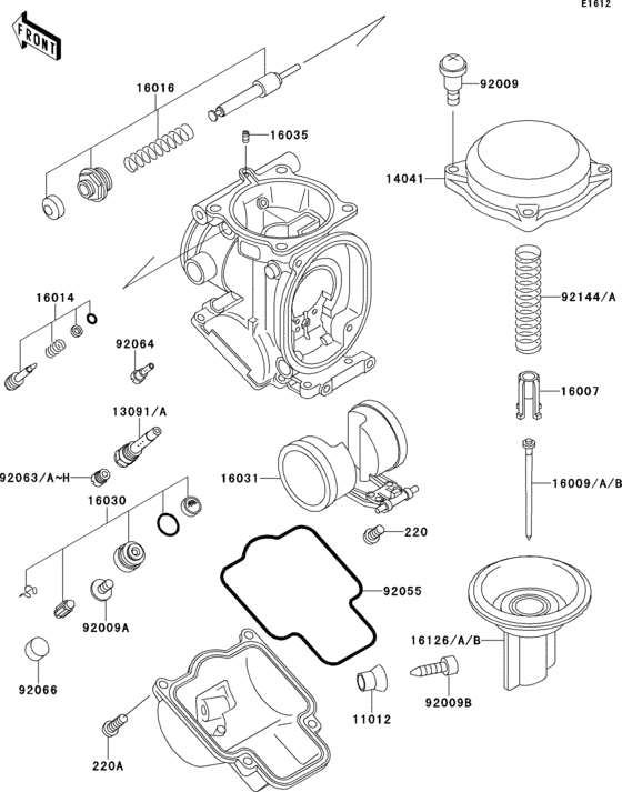 Carburetor parts(1/2) Kawasaki ZX600 ZX600 ZZ-R600