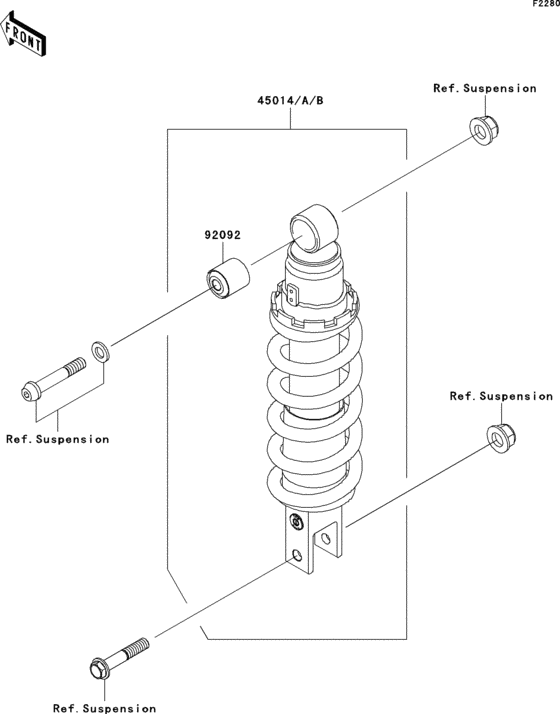 Shock absorber(s) Kawasaki ZR750 ZR750 Z750