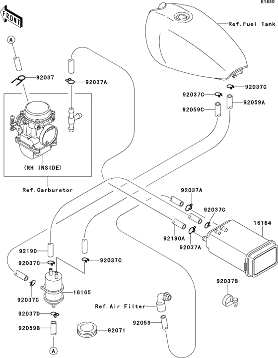 Canister Kawasaki ZR550 ZR550 Zephyr