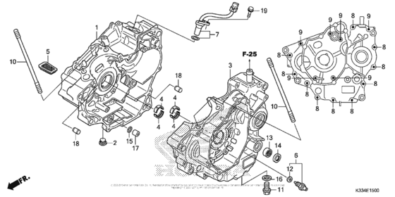 Картер двигателя Honda CBR300R CBR300R (ABS)