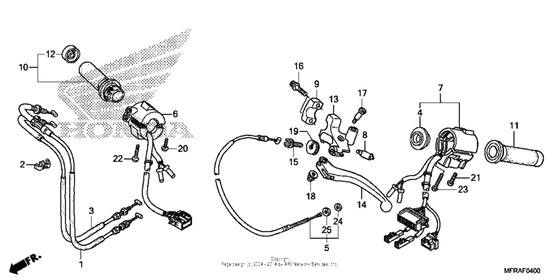 Пульт управления рулевой & Тросик Honda VT1300 VT1300CS (ABS) Sabre
