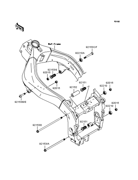 Engine mount Kawasaki ZX636 ZX636 Ninja ZX-6R