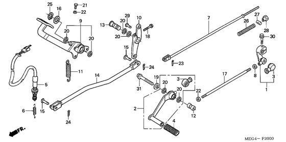 Педаль(Лапка) Honda VT750 VT750CA Shadow Aero