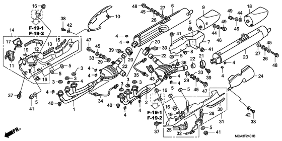 Выхлопная система Honda GL1800 GL1800 (ABS) Gold Wing Выхлопная система Honda GL1800 GL1800 (ABS) Gold Wing