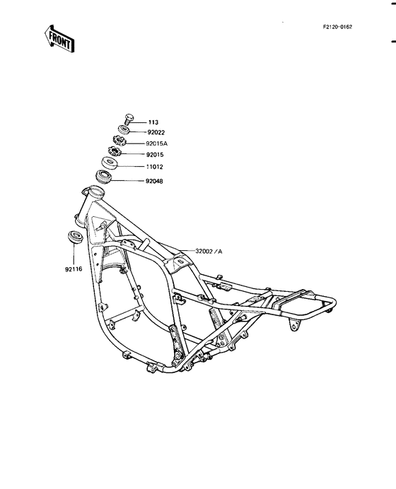 Рама Kawasaki KZ1000 KZ1000 Shaft
