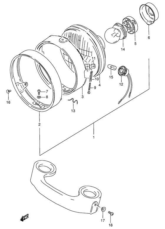 Фара Suzuki GN125 GN125