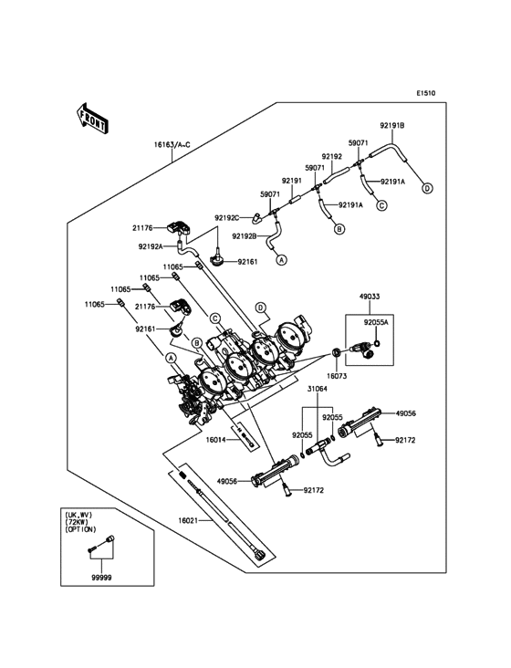 Throttle Kawasaki ZX1000 ZX1000 Ninja 1000 ABS
