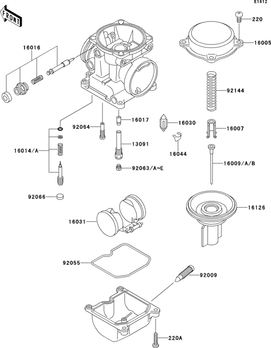 Комплектующие карбюратора Kawasaki ZR1100 ZR1100 Zephyr 1100RS