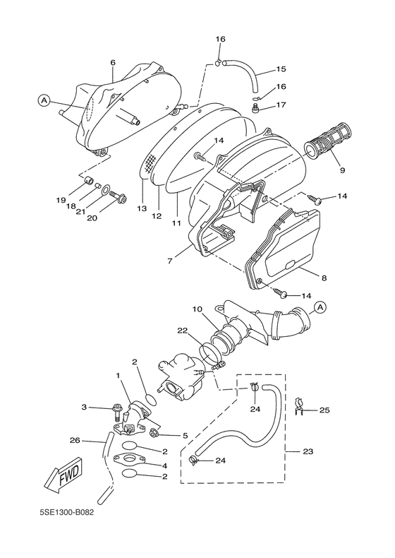 Впускная система Yamaha VP300 VP300 Versity