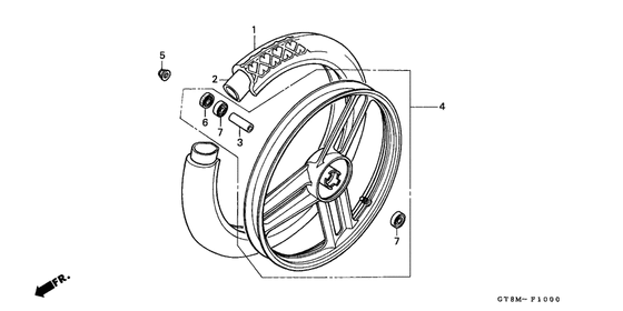 Переднее колесо Honda PK50 PK50S Wallaroo