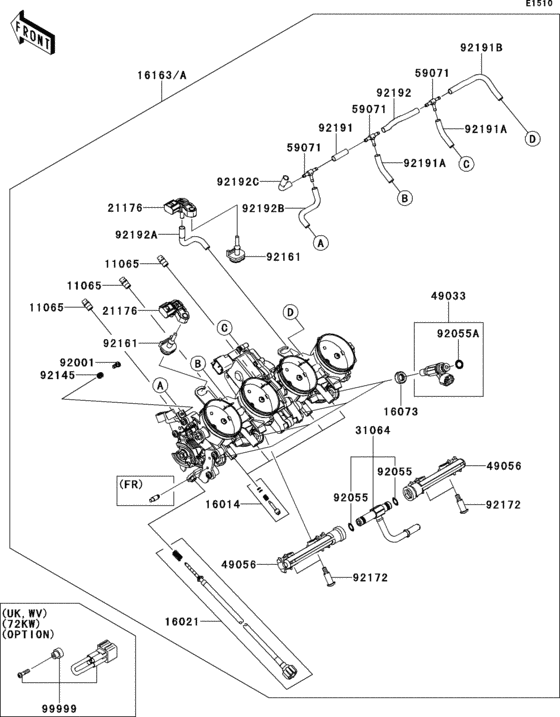 Throttle Kawasaki ZX1000 ZX1000 Z1000SX